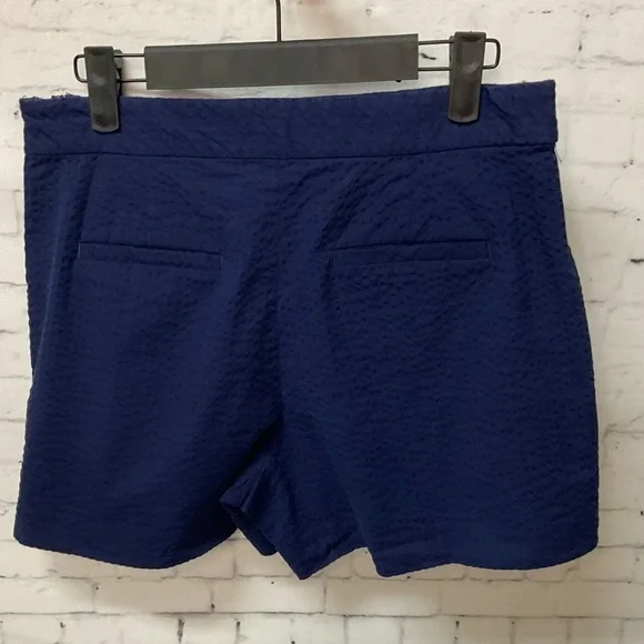 Banana Republic Womens Seersucker Maritime Blue Stretch Chino Shorts Size 2 - Picture 5 of 6